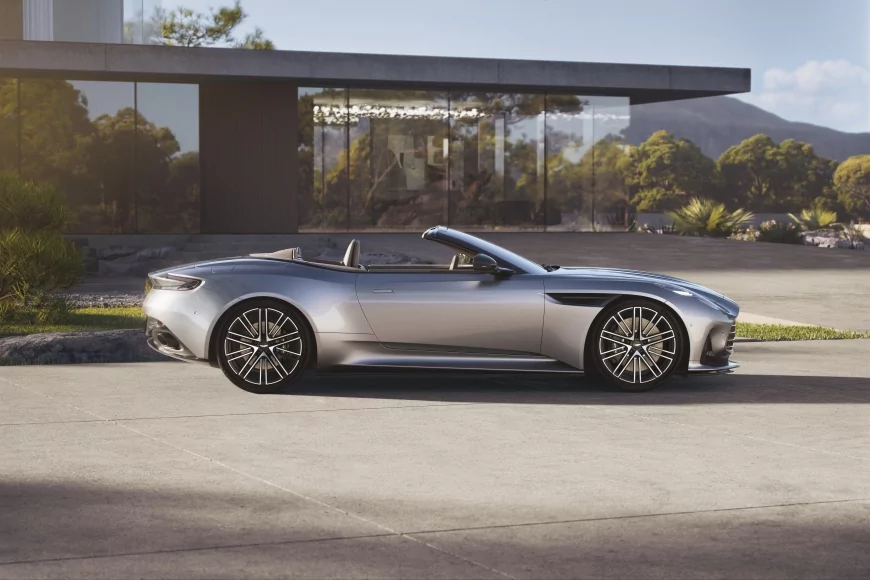 Side View of the Aston Martin DB12 Volante