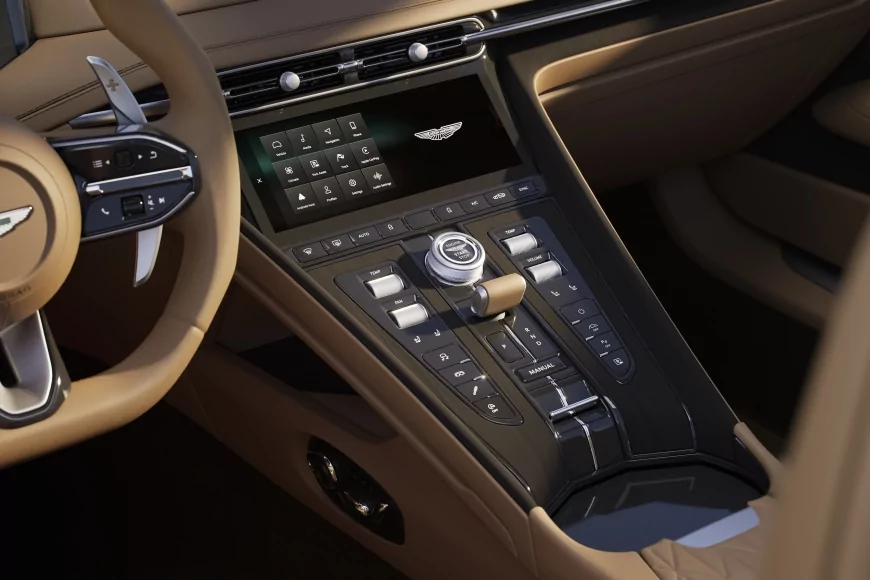 Interior Details of the Aston Martin DB12 Volante