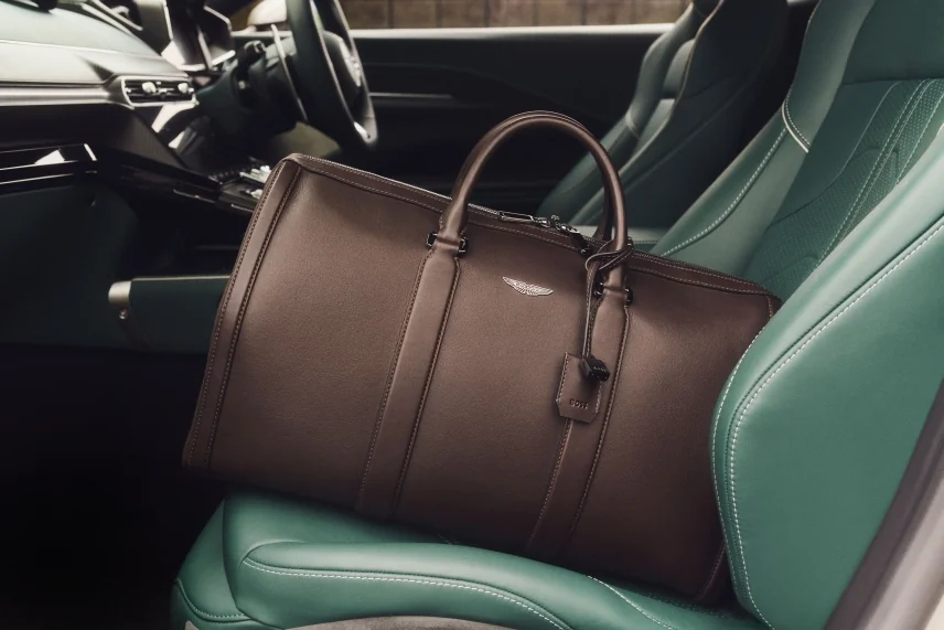 The BOSS x Aston Martin collection handbag